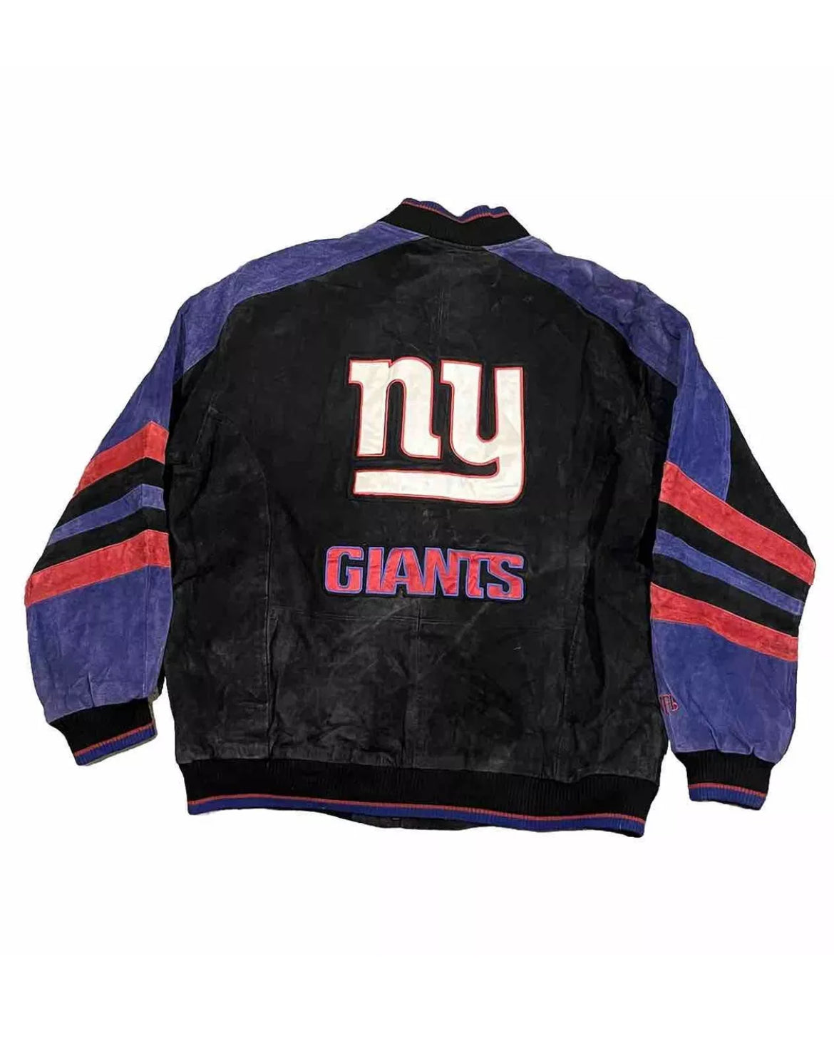 Vintage New York Giants Suede Varsity Bomber Jacket