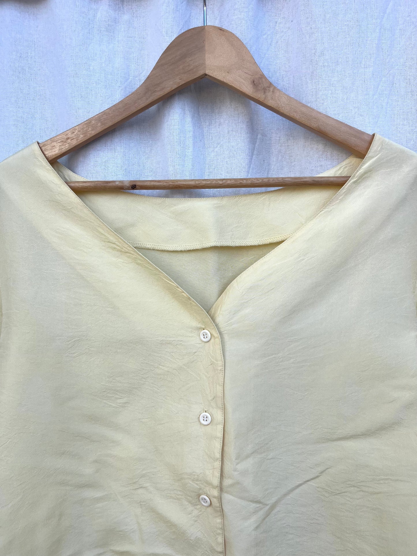 Beautiful Handmade Butter Yellow Shirt