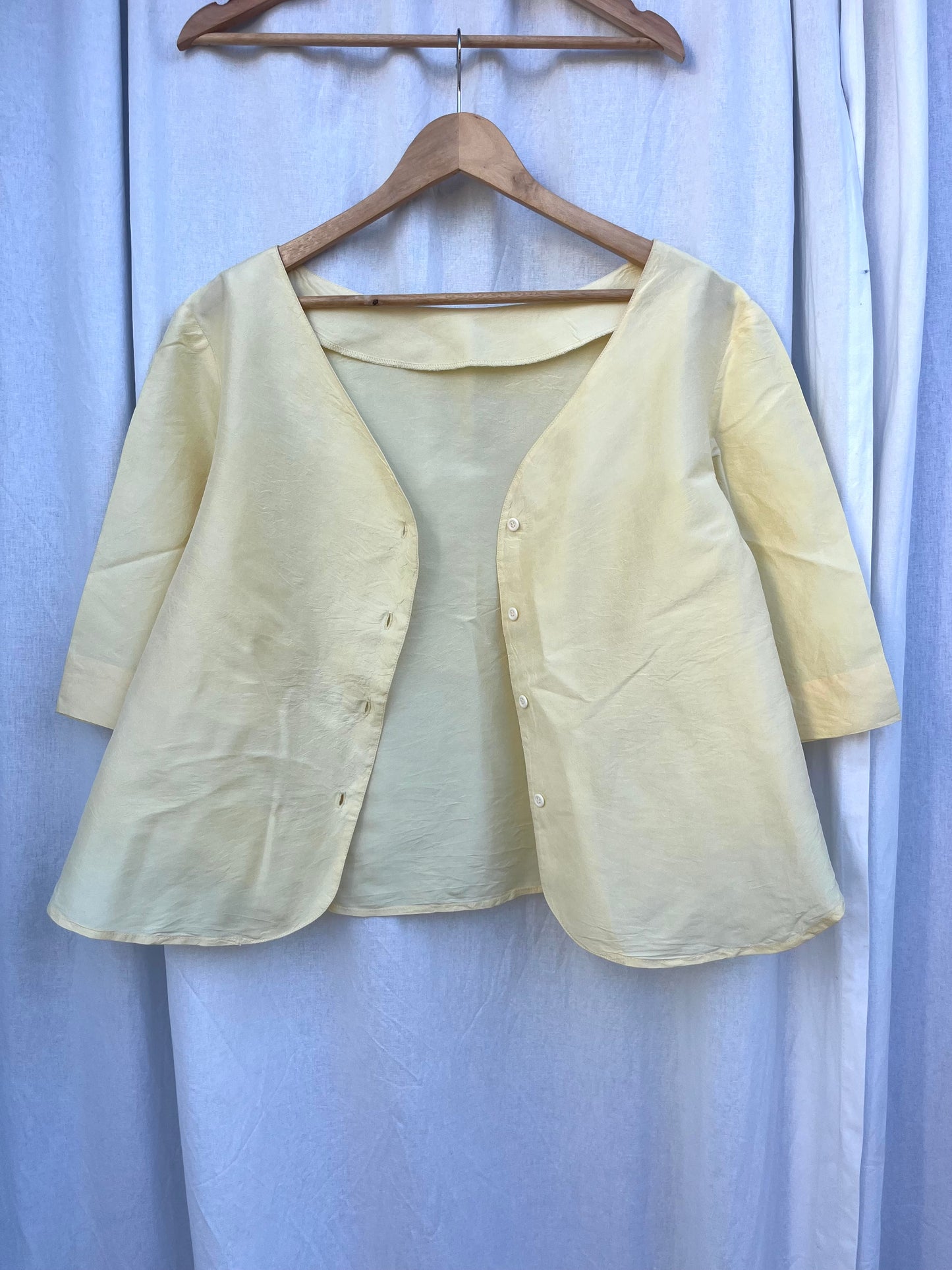 Beautiful Handmade Butter Yellow Shirt