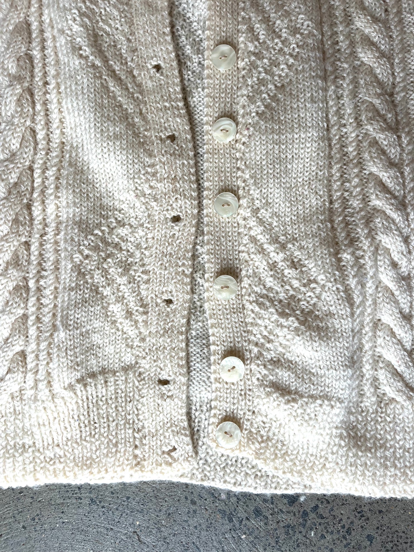 Vintage Hand-Knit Wool Vest