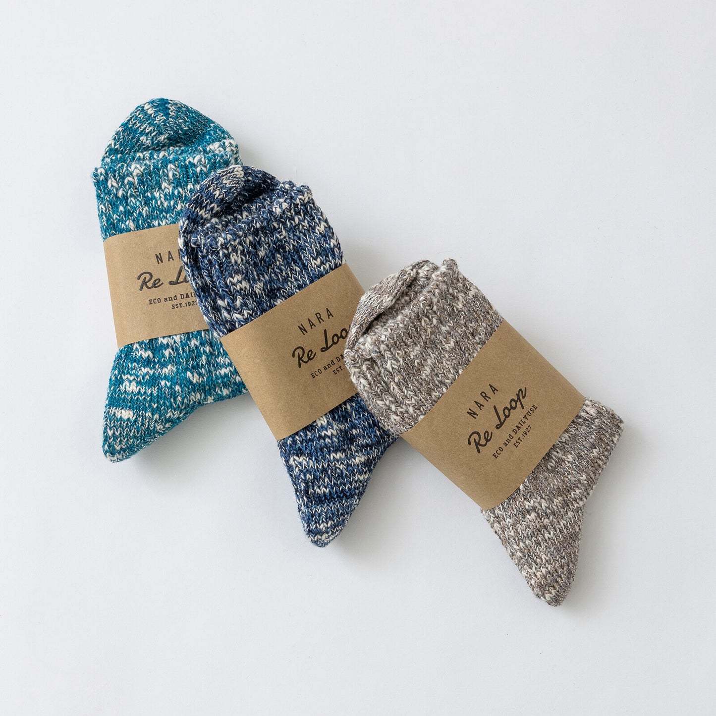 Japanese Recycled Cotton Socks Speckled