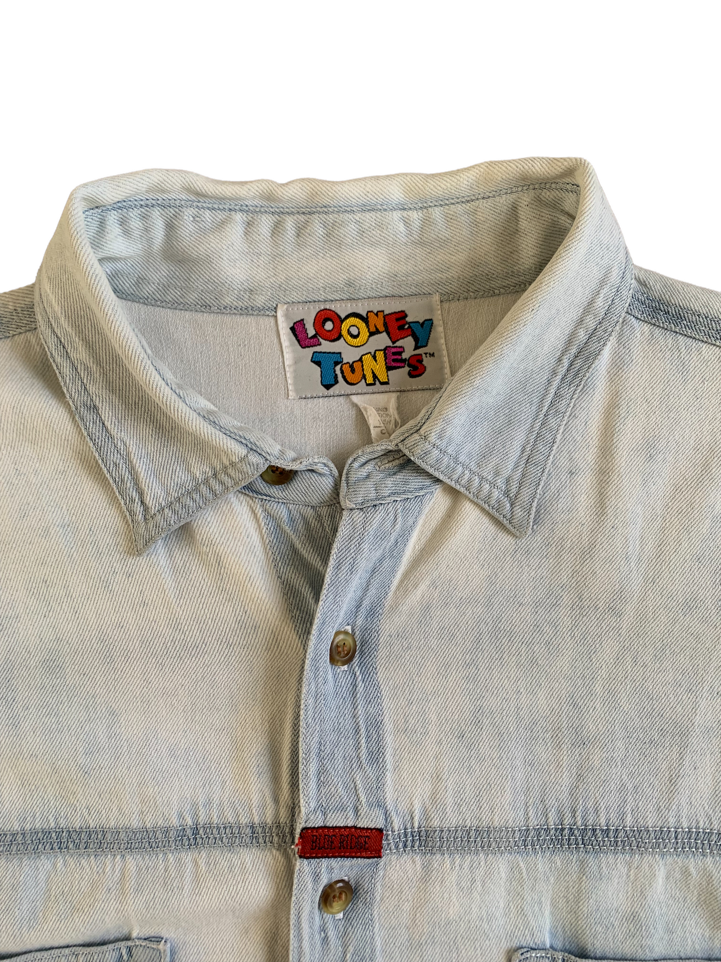 Vintage Looney Tunes Denim Button Up