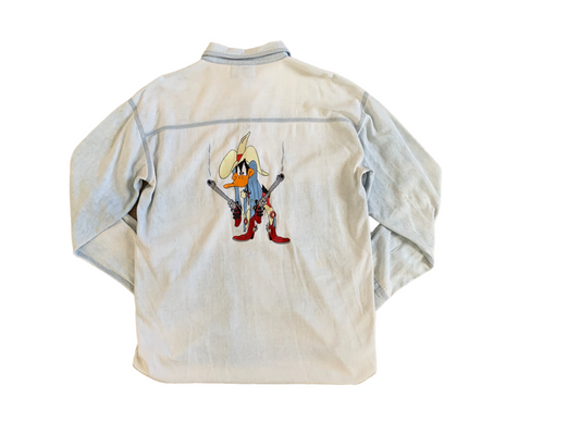 Vintage Looney Tunes Denim Button Up